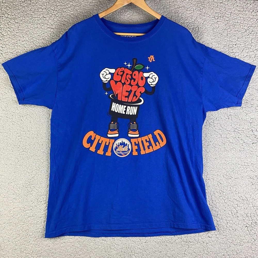 The 7 Line Let's Go Mets New York Mets T-Shirt Size XL Home Run Apple Cti Field